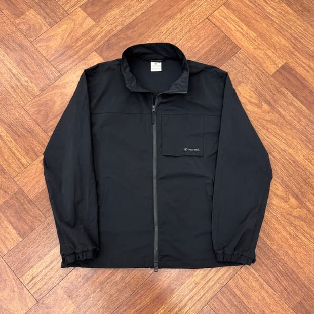 115 스노우피크 블랙 루트 스탠드넥 바람막이 자켓 