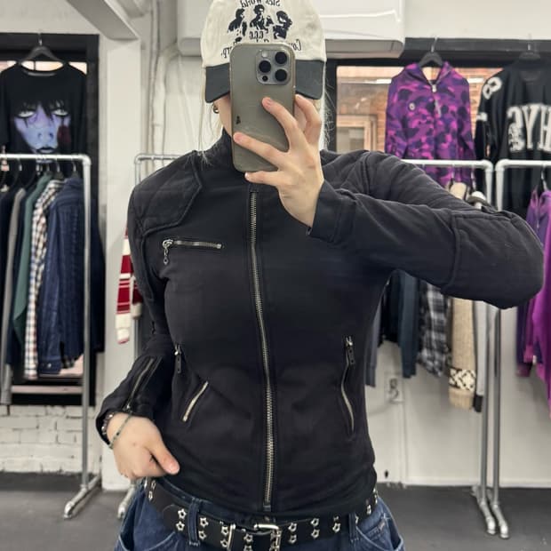 폴로 랄프로렌 피그먼트 코튼 바이커 자켓