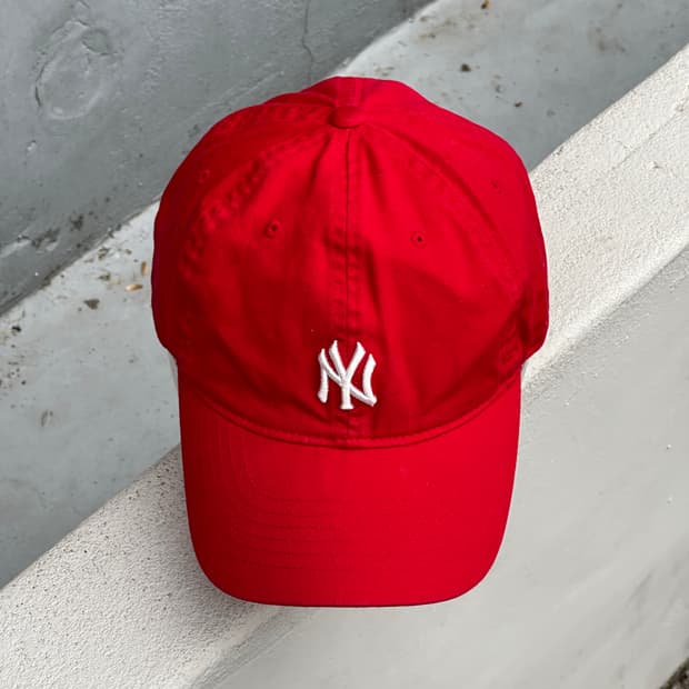 [F] MLB 엠엘비 뉴욕양키스 로고 레드 볼캡 모자