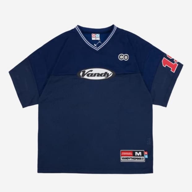 반디 더 핑크 매쉬 티셔츠 블루