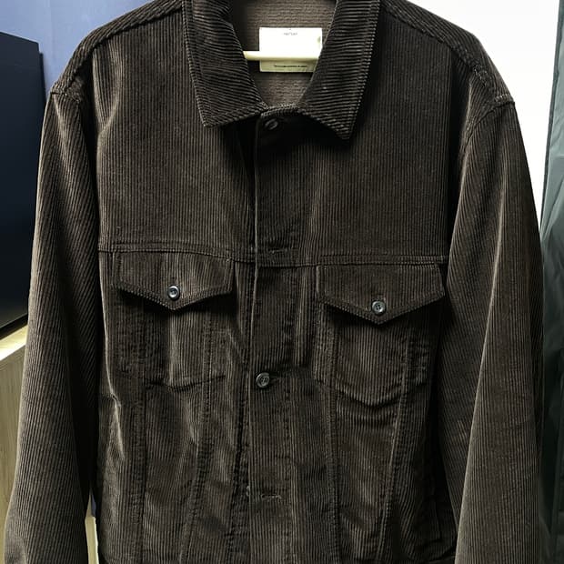 포터리 코듀로이 트러커 브라운 컬러