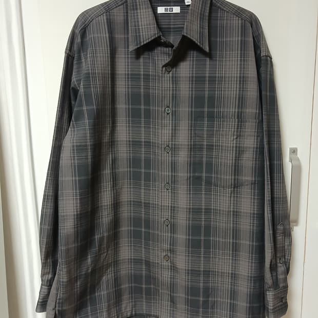 유니클로U 플란넬 오버사이즈 체크 셔츠