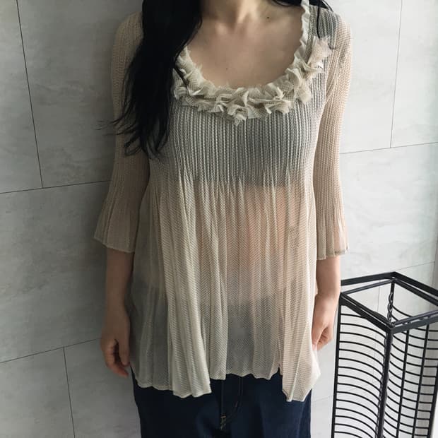 vintage pleated top 상품이미지1