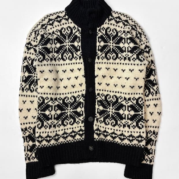 폴로 랄프로렌 90s 에스닉 패턴 핸드메이드 니트 가디건 PN5135