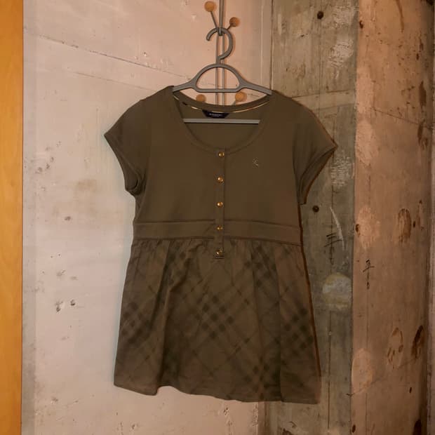 Burberry Blue Label Check Tiered Top