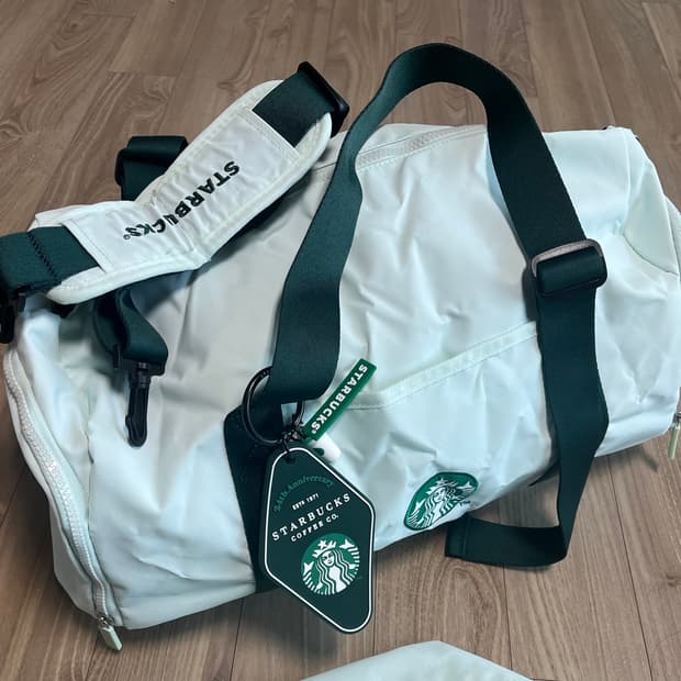 스타벅스 24주년 기념 파트너 한정 보스턴백 (더플백) 파우치 세트