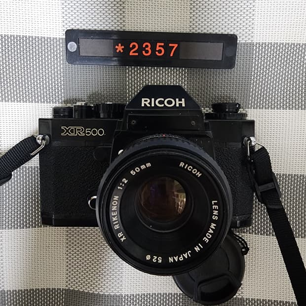 리코 XR-500 필름카메라 1대 2 단렌즈 블랙바디