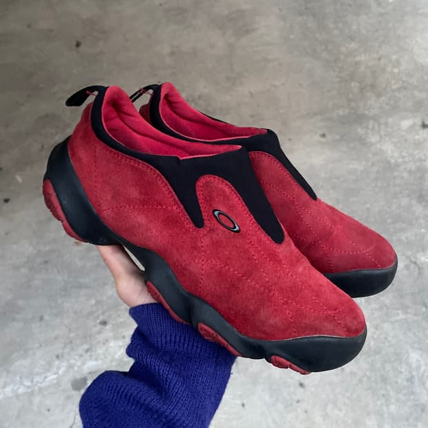 Rare)00s Oakley Bottle Cap Red Suede 