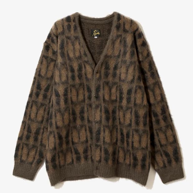 니들스 모헤어 빠삐용 가디건 브라운