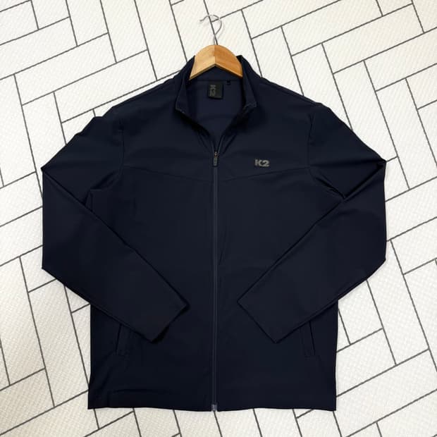 남성 100 슬림 / K2 냉감 집업 바람막이 네이비