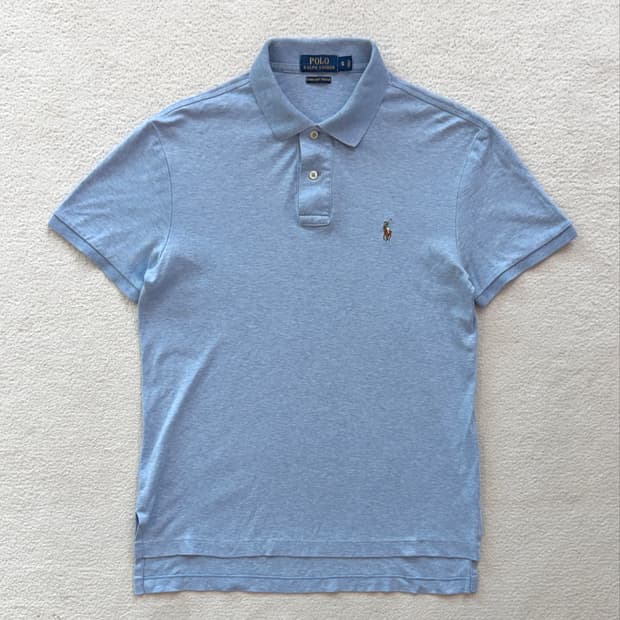 폴로 스카이블루 반팔 카라티