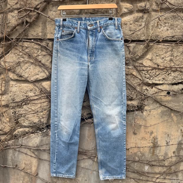 90s 리바이스 빈티지 505 워싱 데님 팬츠 32