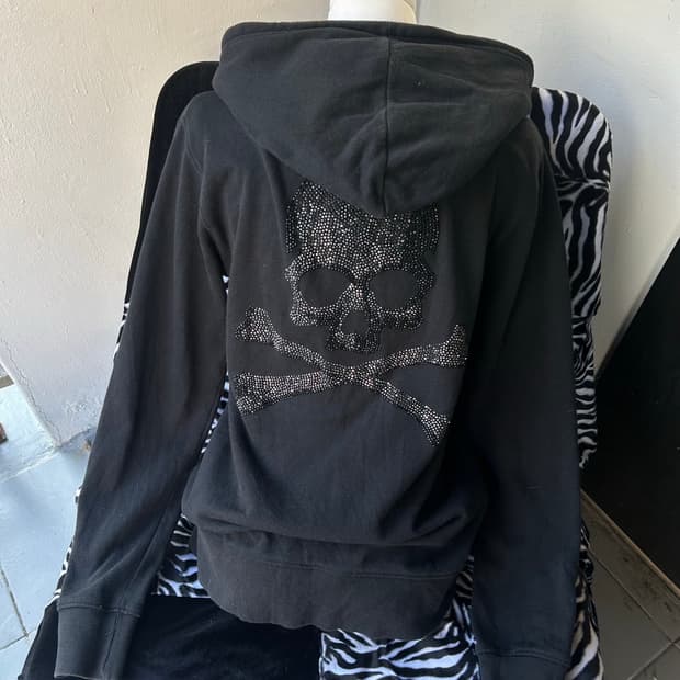 스컬 펑크 큐빅 후드집업