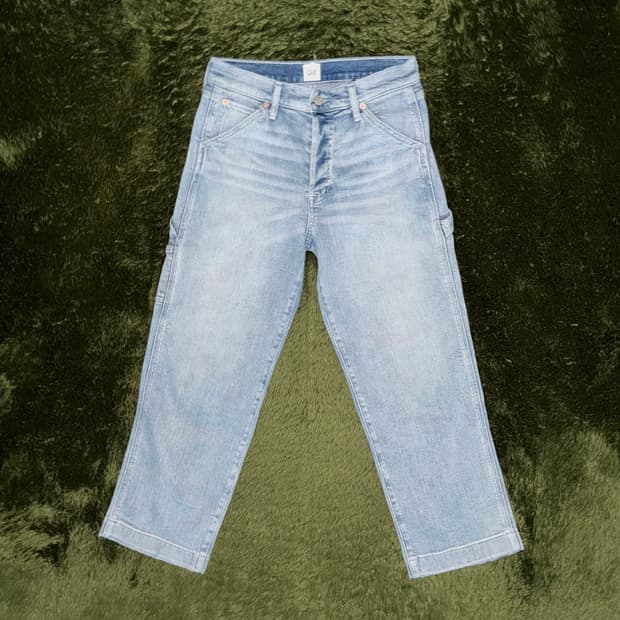 [4] 00s GAP 갭 버튼 플라이 블리치드 크롭 데님 카펜터 팬츠