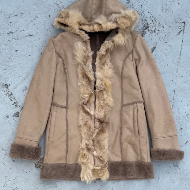 ETTRABE suede Shearling Coat