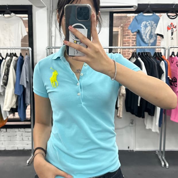 폴로 랄프로렌 민트 빅포니 카라 티셔츠