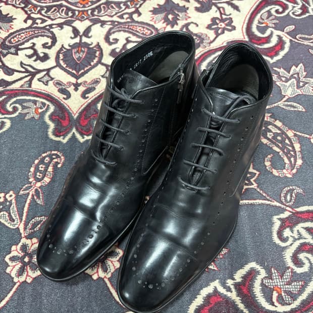 발렌시아가(Balenciaga) 블랙 레더 클래식 부츠 (250mm)