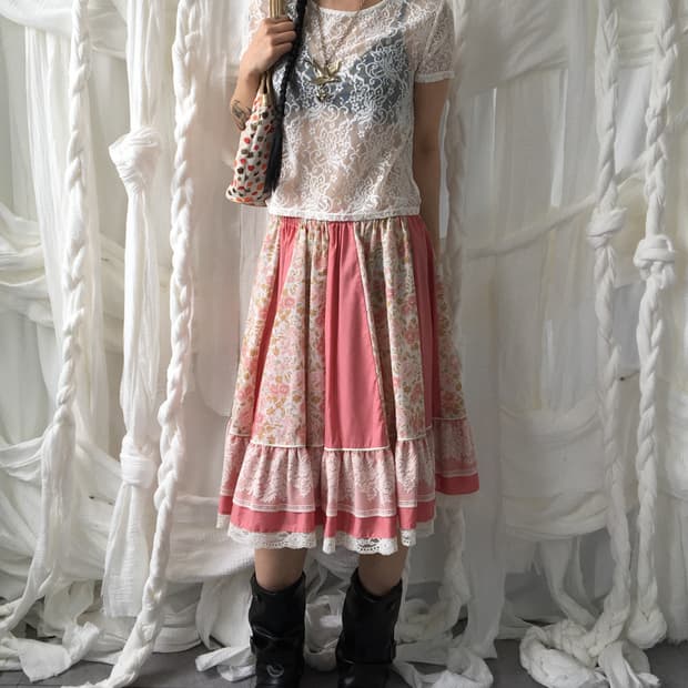 Ornement pattern lace t shirt