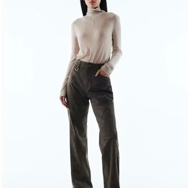 CURRENT 커렌트 카키 팬츠