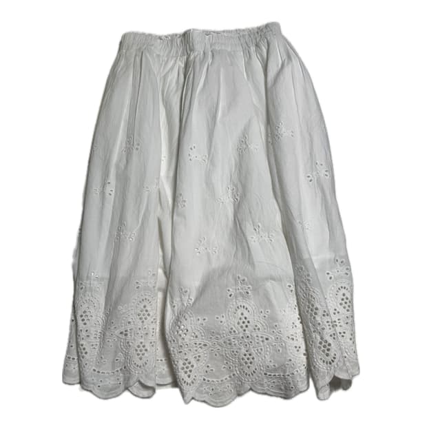 일본빈티지 모리걸 아오이유우 치마 스커트 화이트 롱스커트