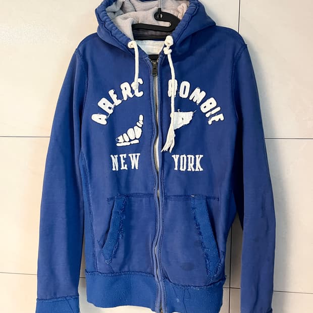 아베크롬비 빈티지 블루 후드집업 (M)