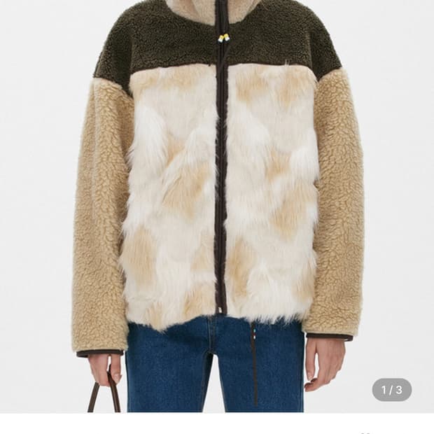 구해요!더오픈프로덕트,오픈와이와이 FAUX FUR FLEECE BEIGE