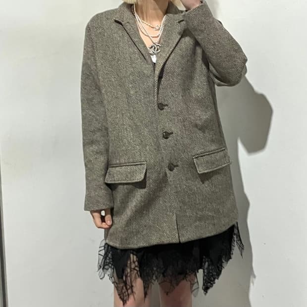 데님앤서플라이 랄프로렌 헤링본 블레이저