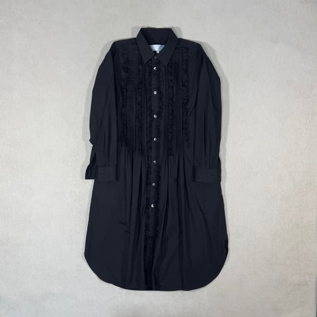 Ruffle Black Shirt 