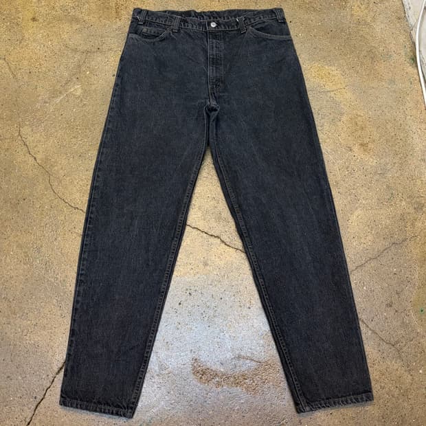 90s Made in USA 빈티지 리바이스 550 블랙진 청바지