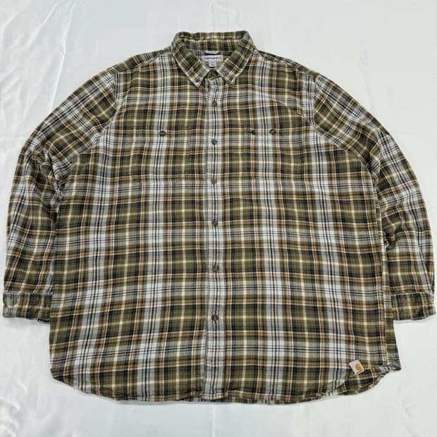 칼하트 버튼 다운 체크셔츠(2XL)