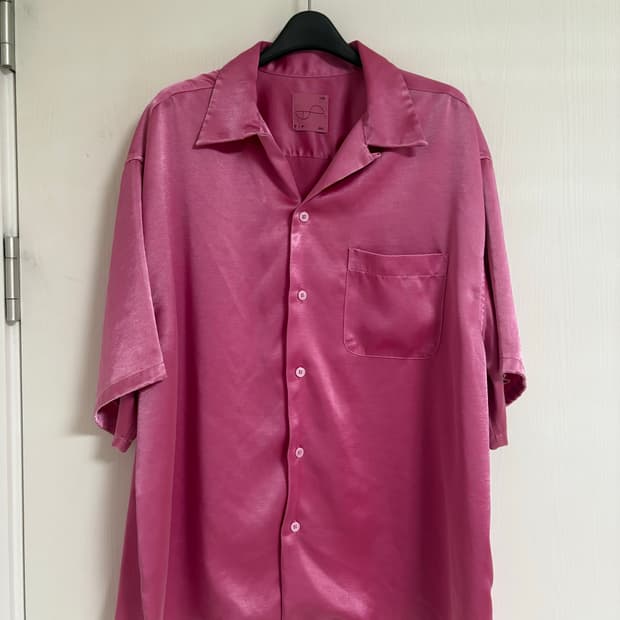 느린양반 콜라보 R-LIKE HALF SHIRT PINK