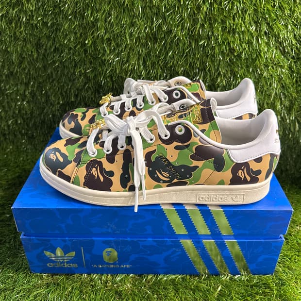 아디다스 x 베이프 스탠 스미스 클라우드 화이트