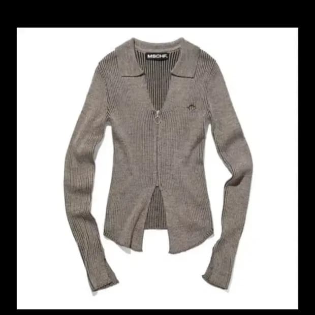 미스치프 니티드 투톤 니트셔츠 베이지 S