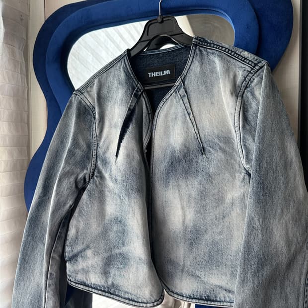 더일마 크롭 워싱 데님자켓