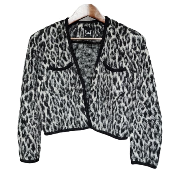 GK 일본 갸루 레오파드 빈티지 가디건