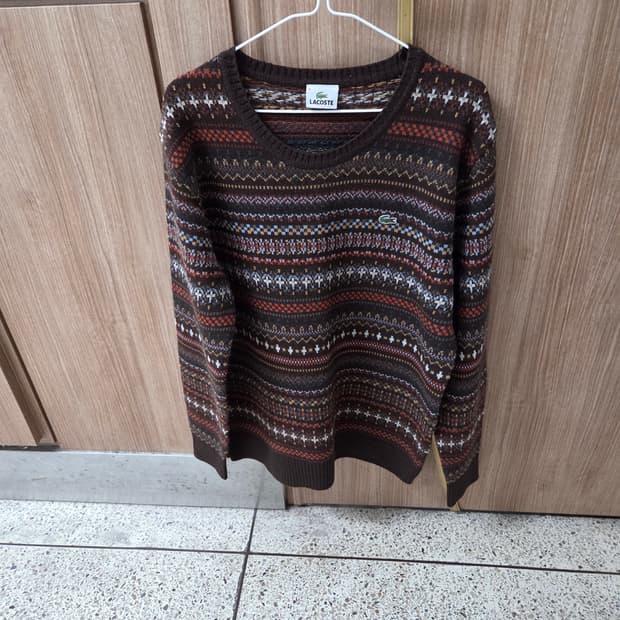 라코스테 브라운 니트