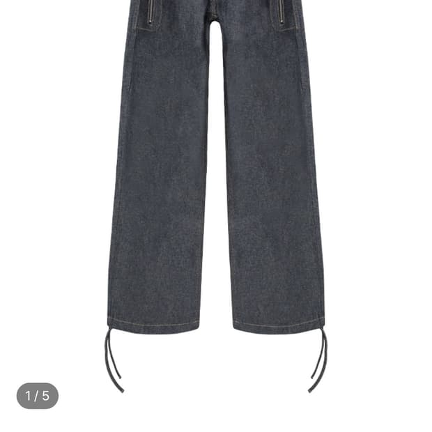 [교신,판매] MJD 로우라이즈 듀얼 집 데님 인디고