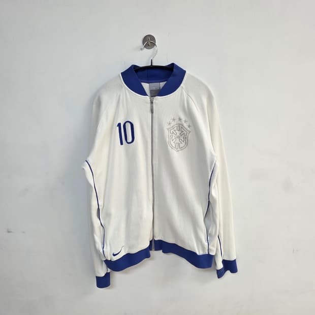 나이키 브라질 국대 트레이닝탑 져지 흰파