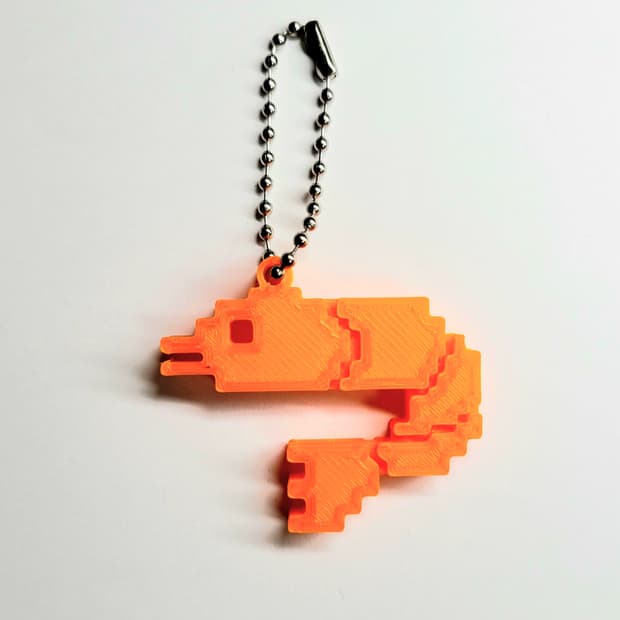 새우 8비트 키링 키체인