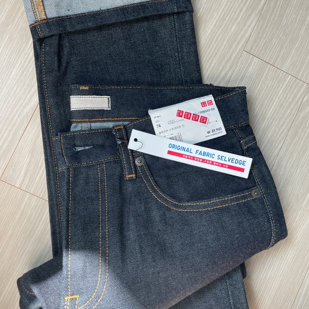 셀비지 Uniqlo 오리지널 슬림피트 스트레이트 진 29사이즈