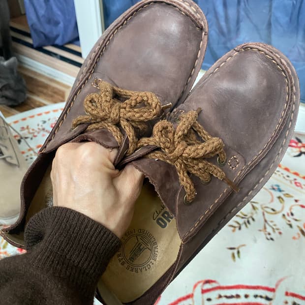 클락스 브라운 가죽 로퍼 UK6½(250-55)