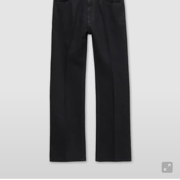 쿠어 슬림핏 플레어드 진스 블랙 L 새상품