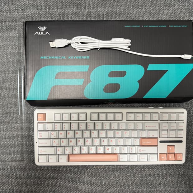 독거미 AULA LEOBOG F87Pro 유선 기계식 키보드 세이야축