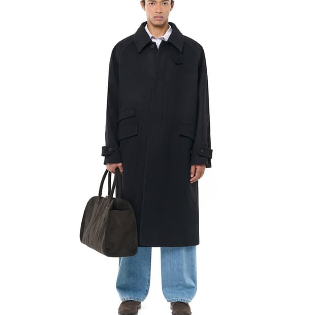 비슬로우 오버사이즈 캐시미어 발마칸코트 블랙