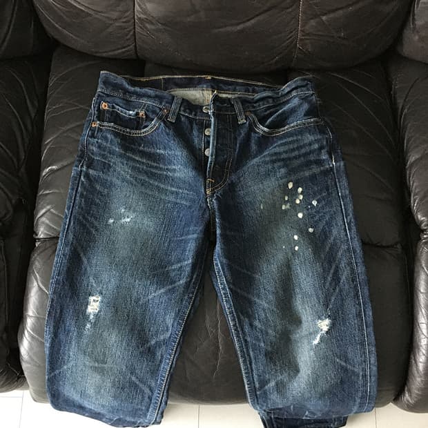 levi’s) paint wash jeans