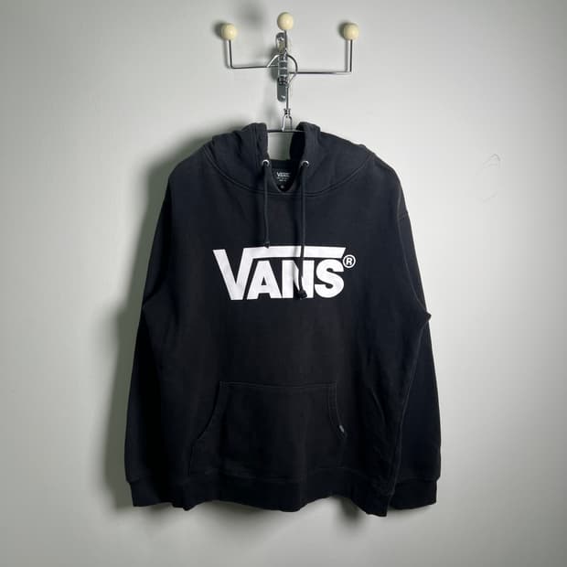 VANS 반스 로고 블랙 후드티 XL