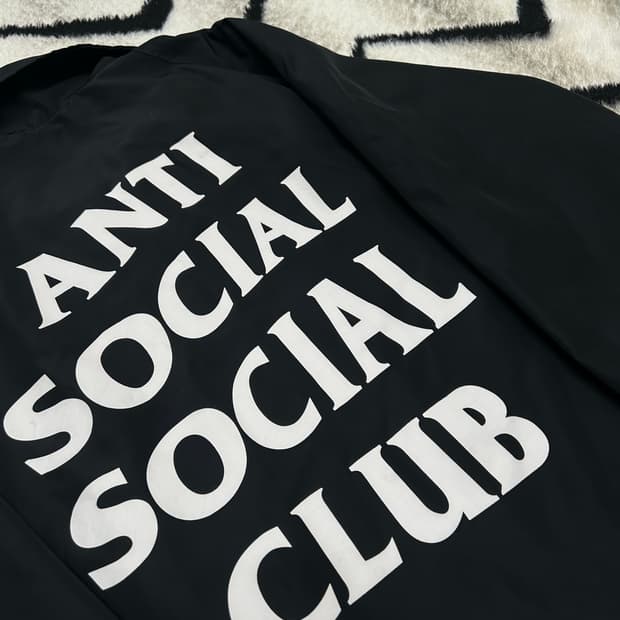 [XL]안티쇼셜소셜클럽 코치자켓/기모/블랙