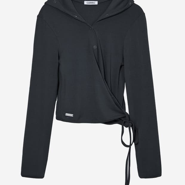 [CERRIC] 세릭 랩 후드 가디건(차콜)