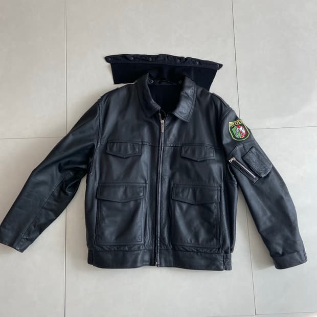 빈티지 독일경찰 Polizei 레더자켓