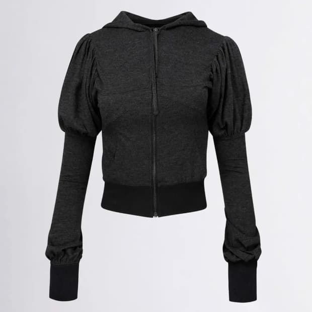 스컬프터 Solid Zip-Up Hoodie Charcoal L